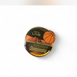 Gold and Orange Women's Basketball Brooch